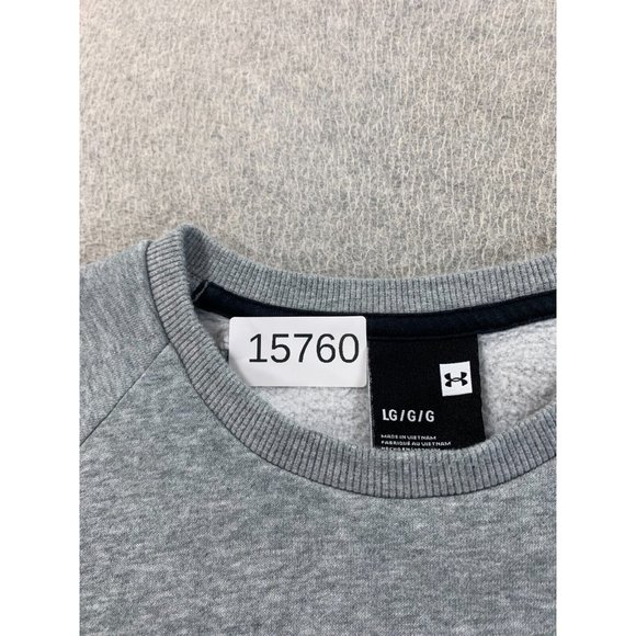 Under Armour ‎ Cotton Blend Crew Classic Solid Sweatshirt (Men's Large) Gray - Picture 4 of 11